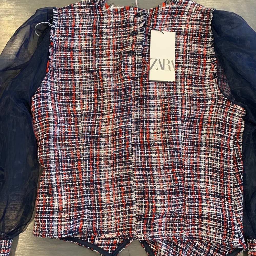 NWT Zara organza top - Picture 9 of 9